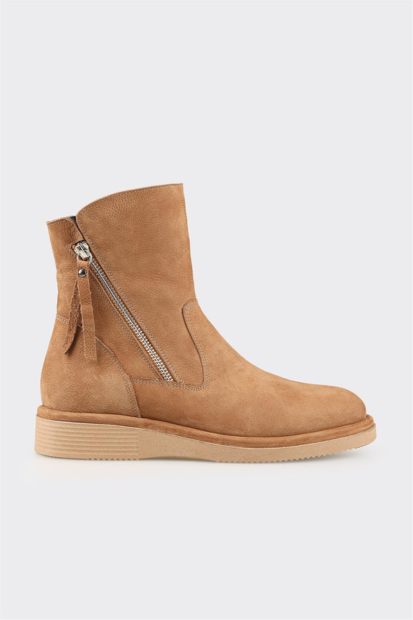 Naturel Deri Kadın Günlük Spor Bot