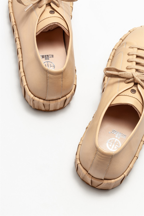 Naturel deri kadın spor ayakkabı - Elle Shoes