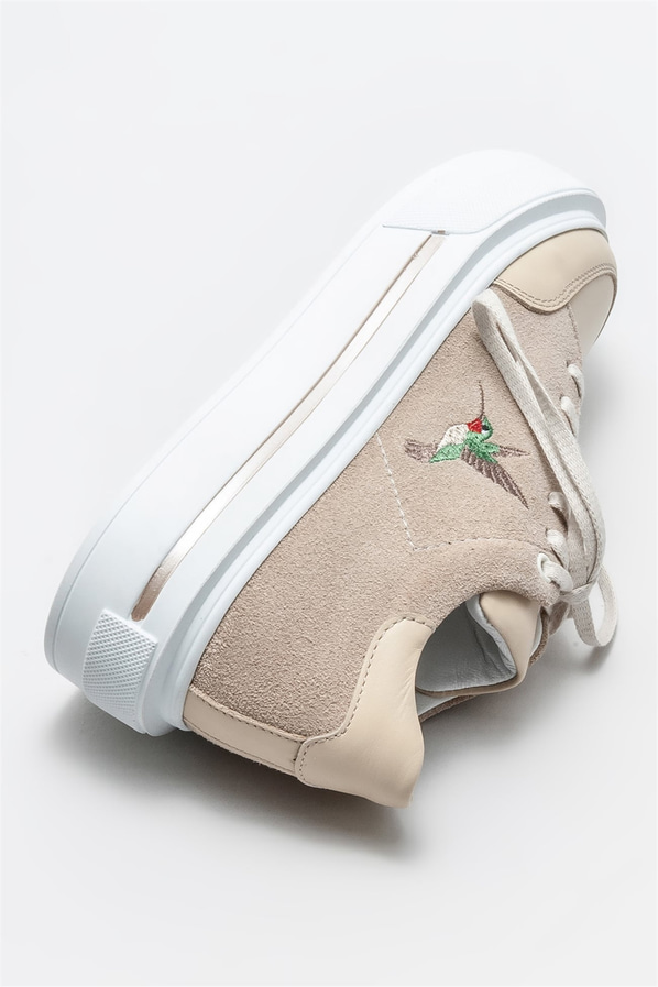 Naturel deri kadın spor ayakkabı - Elle Shoes