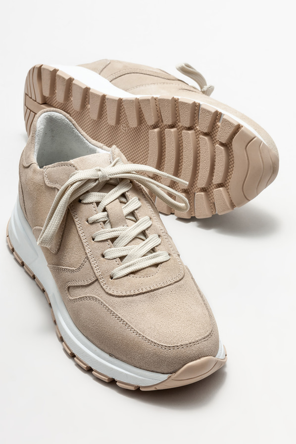 Naturel deri kadın spor ayakkabı - Elle Shoes