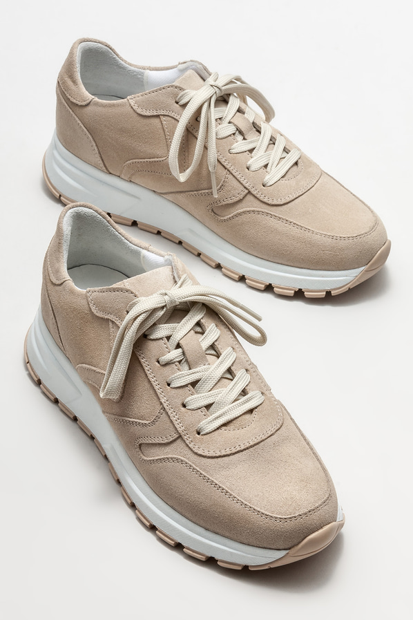Naturel deri kadın spor ayakkabı - Elle Shoes