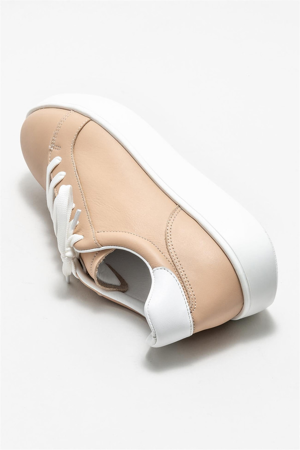 Naturel deri kadın sneaker - Elle Shoes