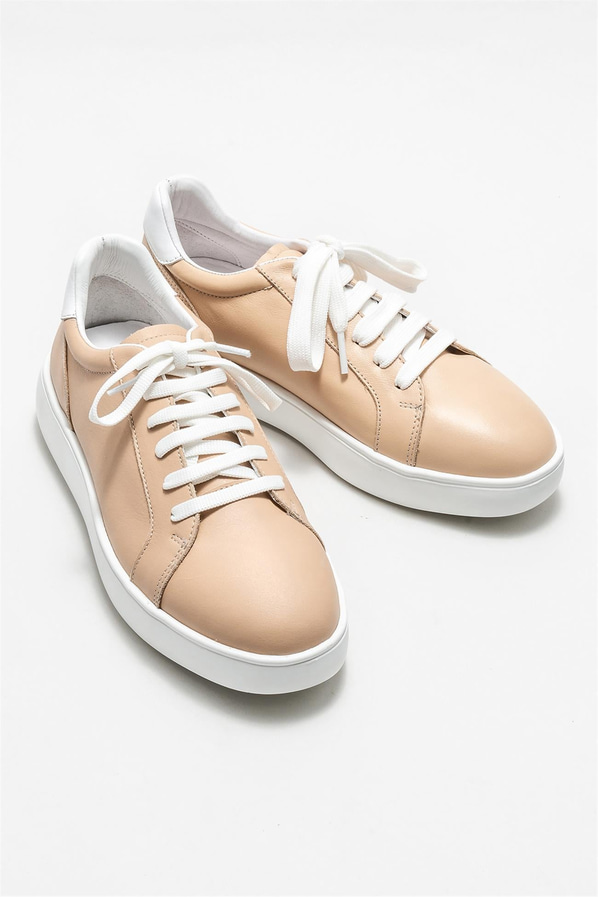 Naturel deri kadın sneaker - Elle Shoes