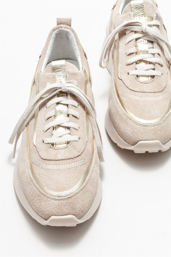 Naturel deri kadın spor ayakkabı - Elle Shoes