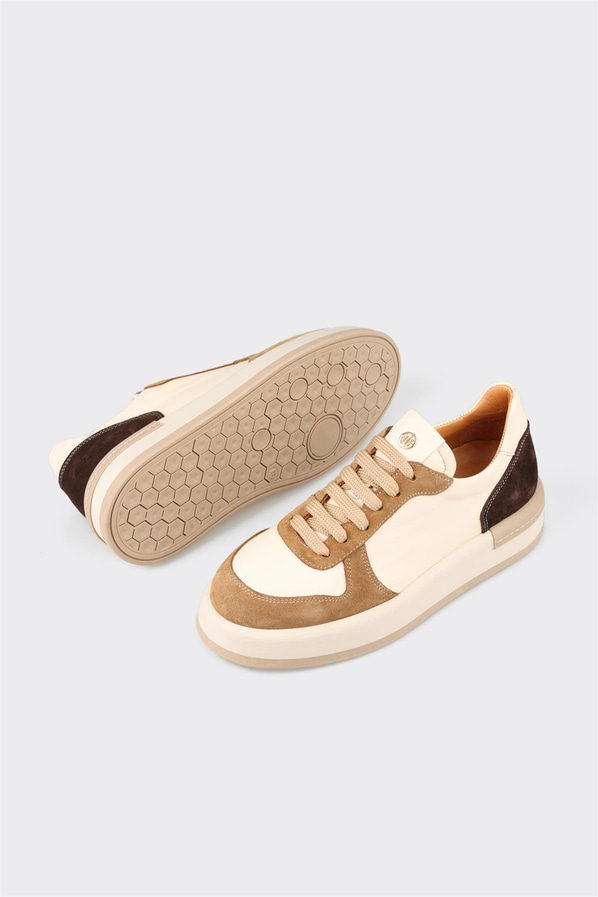 Naturel deri kadın sneaker - Elle Shoes