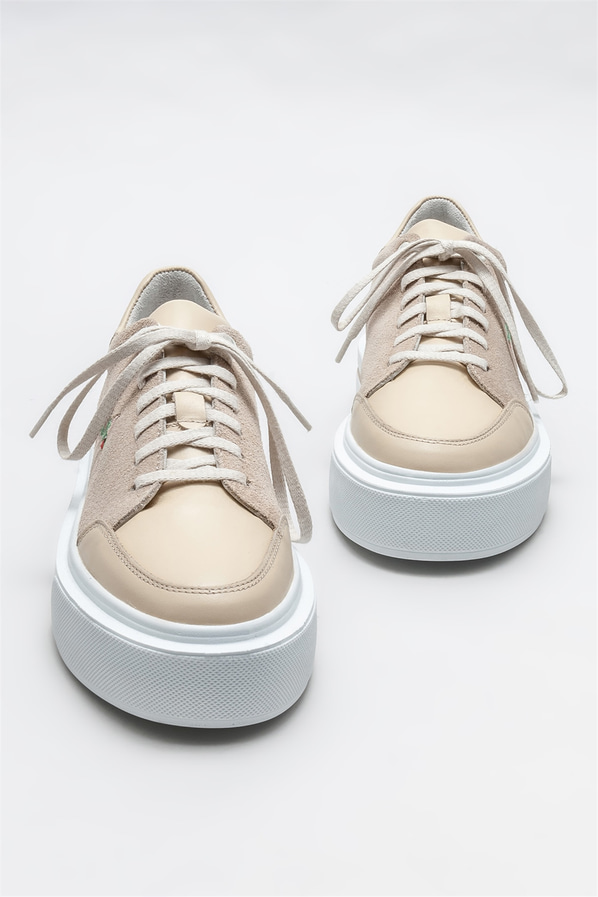 Naturel deri kadın spor ayakkabı - Elle Shoes