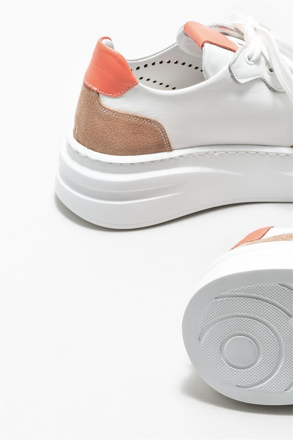 Naturel deri kadın sneaker - Elle Shoes
