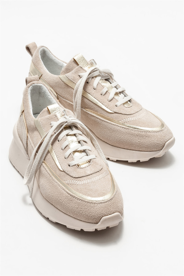 Naturel deri kadın spor ayakkabı - Elle Shoes