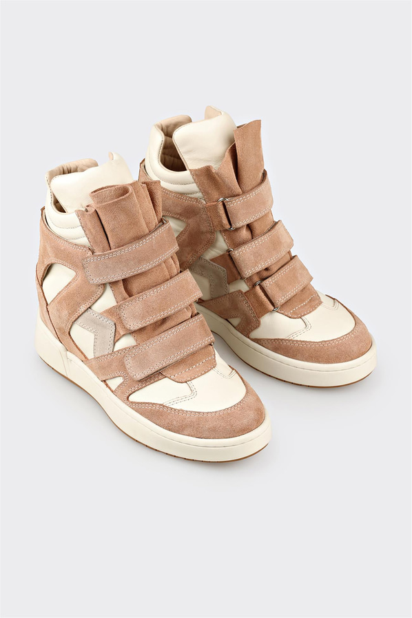 Naturel deri kadın sneaker - Elle Shoes