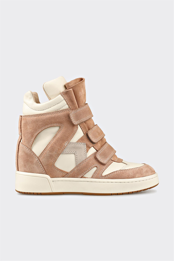 Naturel deri kadın sneaker - Elle Shoes