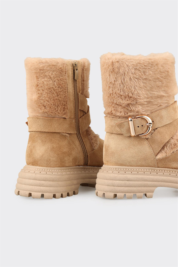 Naturel Deri Kadın Spor Bot