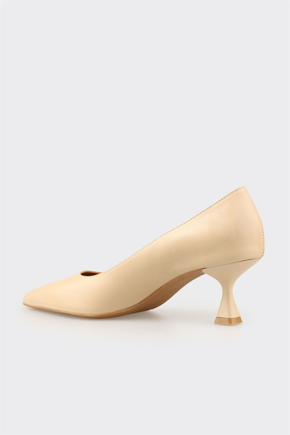 Naturel Deri Kadın Stiletto