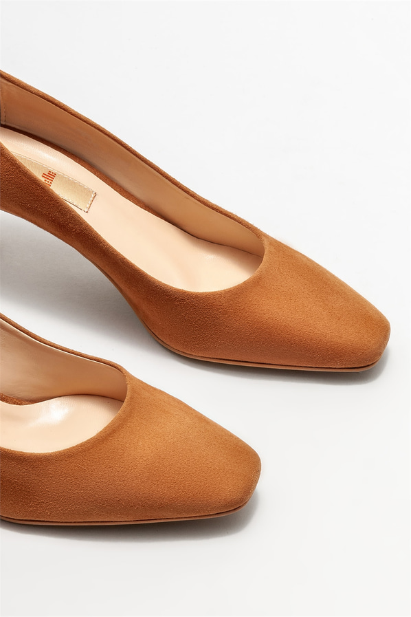 Naturel Deri Kadın Stiletto