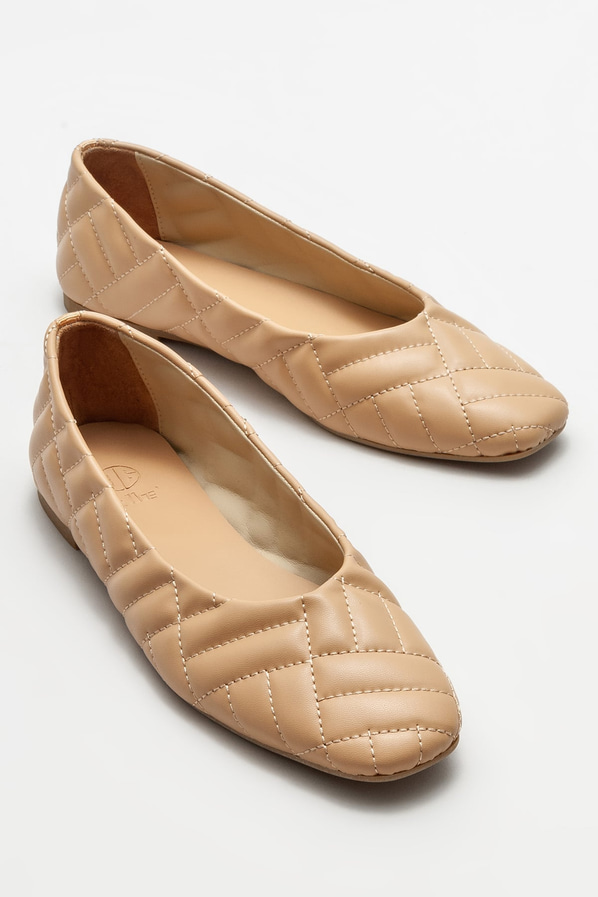 Naturel kadın babet - Elle Shoes
