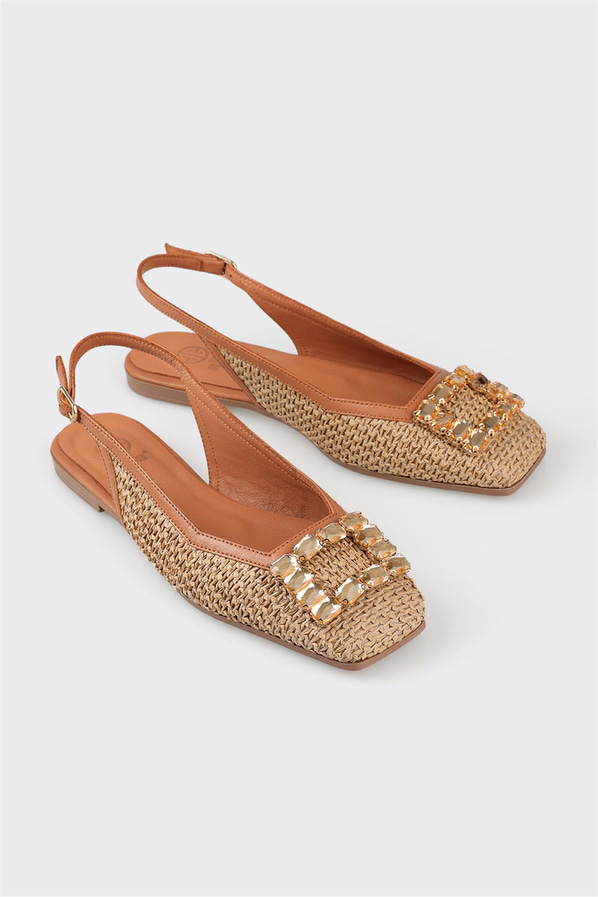 Naturel kadın babet - Elle Shoes