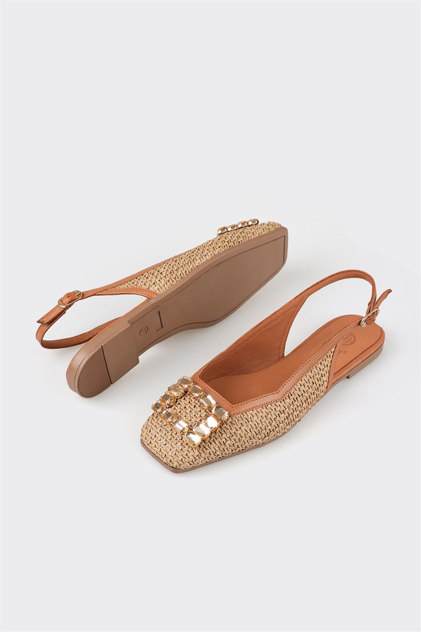 Naturel kadın babet - Elle Shoes
