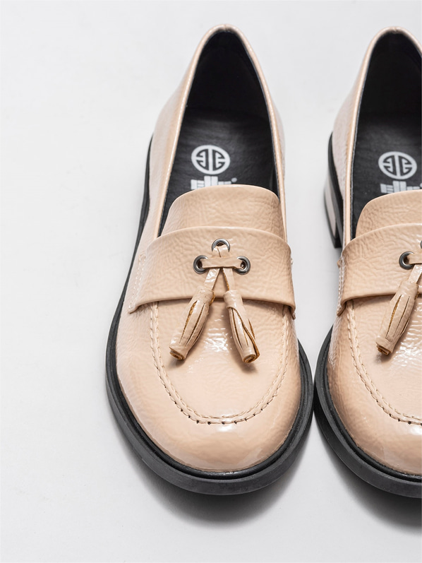 Naturel düz kadın ayakkabı - Elle Shoes