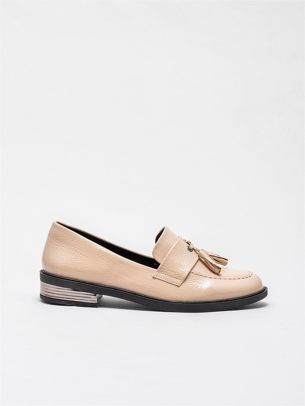 Naturel düz kadın ayakkabı - Elle Shoes