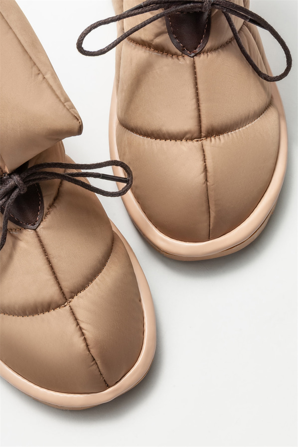 Naturel düz kadın bot - Elle Shoes