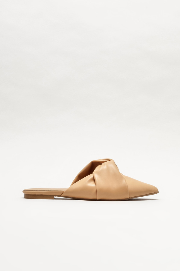 Naturel düz kadın terlik - Elle Shoes