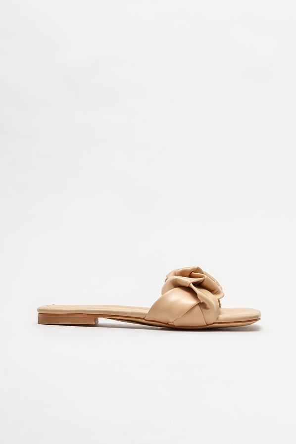 Naturel düz kadın terlik - Elle Shoes