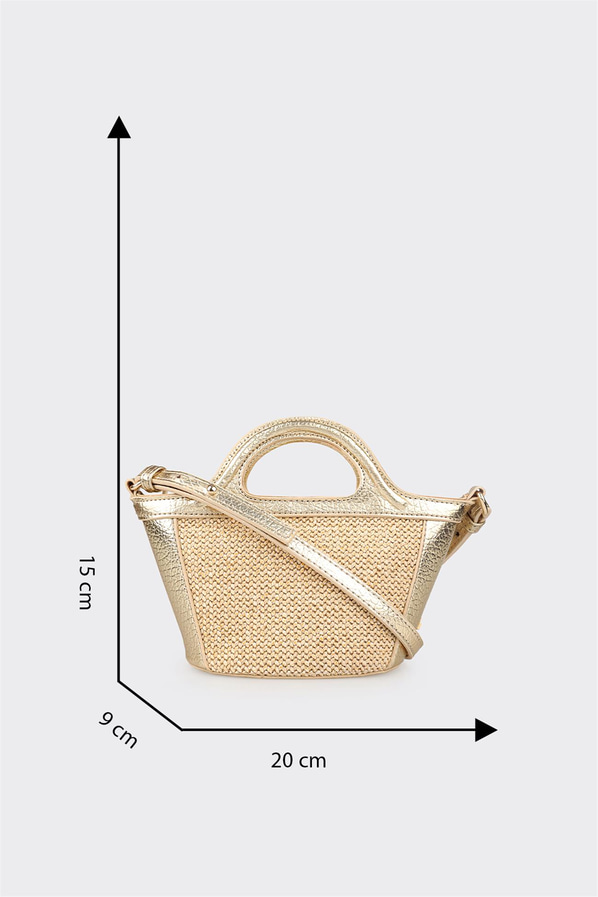 Naturel çok renkli düz kadın el çantası - Elle Shoes