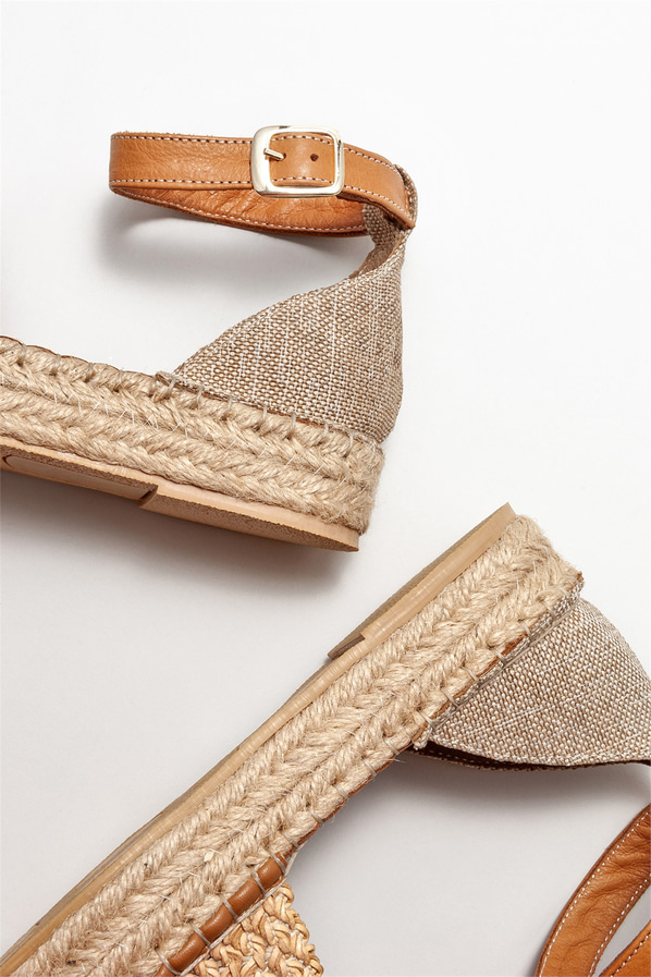 Naturel kadın espadril - Elle Shoes