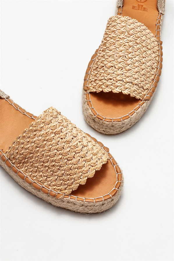 Naturel kadın espadril - Elle Shoes