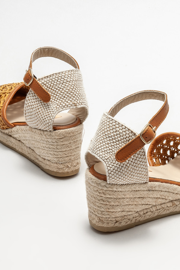 Naturel kadın espadril - Elle Shoes