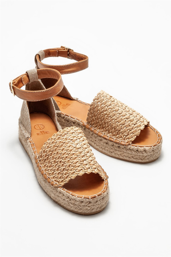 Naturel kadın espadril - Elle Shoes