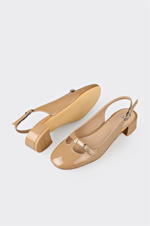 Naturel kadın düz ayakkabı, ofis stili için - Elle Shoes