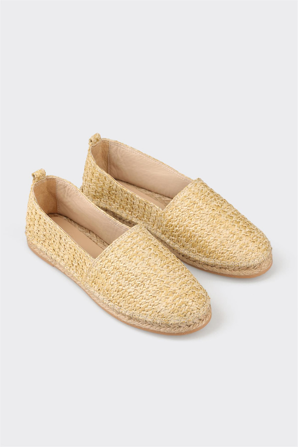 Naturel kadın espadril, günlük kullanım için - Elle Shoes