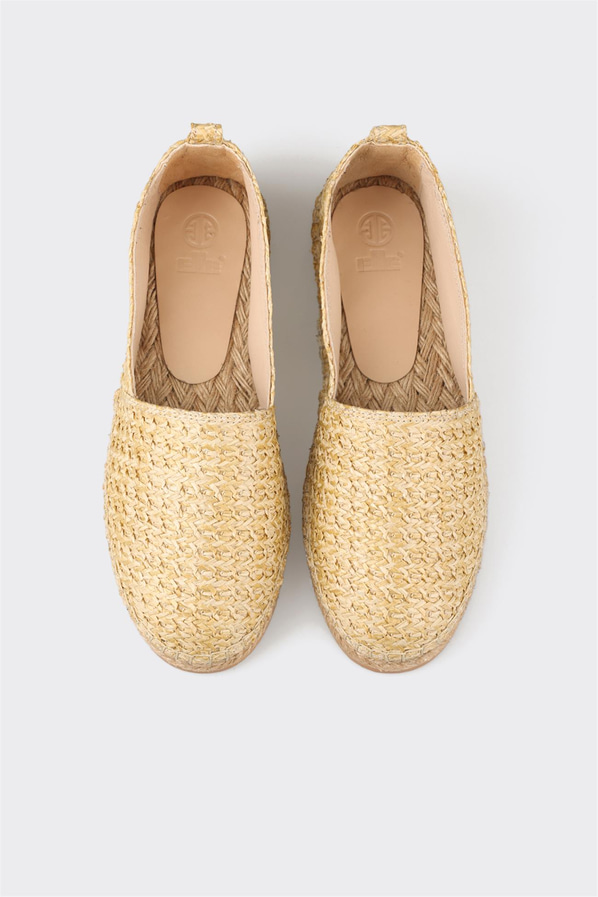 Naturel kadın espadril, günlük kullanım için - Elle Shoes