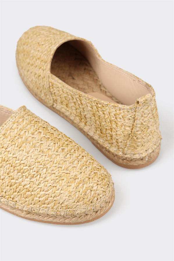 Naturel kadın espadril, günlük kullanım için - Elle Shoes