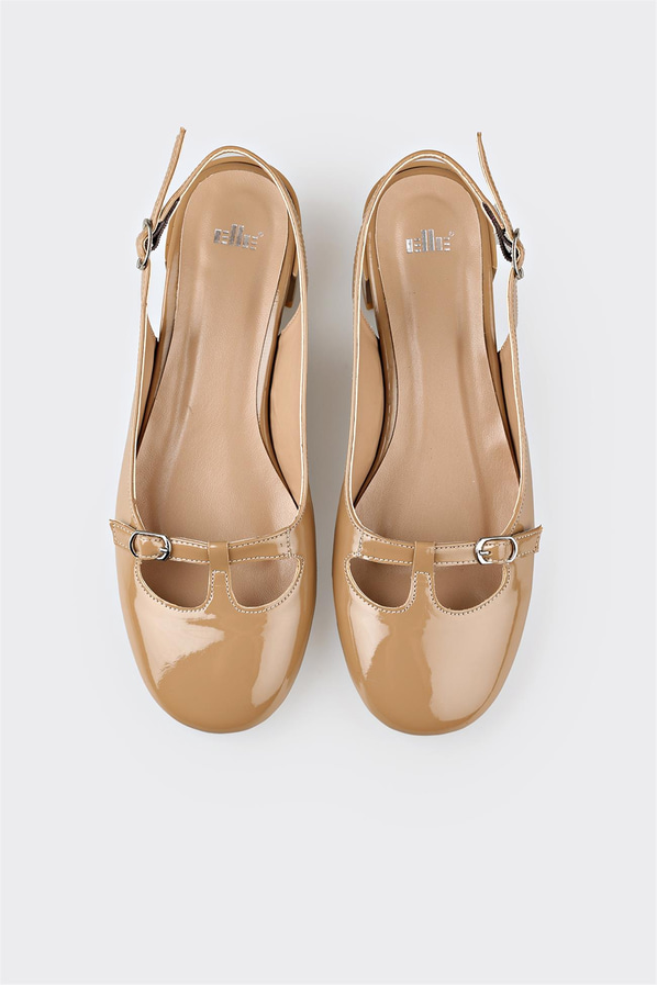 Naturel kadın düz ayakkabı, ofis stili için - Elle Shoes