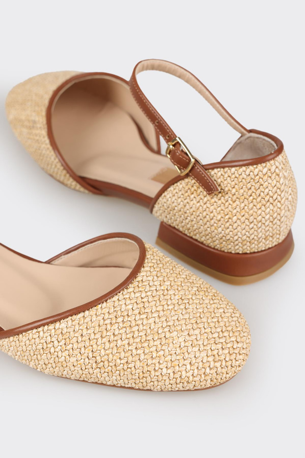 Naturel kadın babet, günlük kullanım için - Elle Shoes