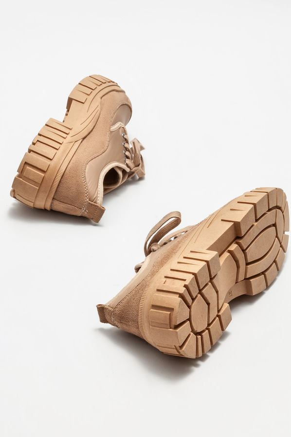 Naturel düz kadın ayakkabı, günlük kullanım için - Elle Shoes