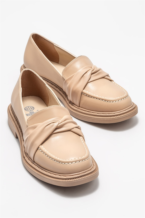 Naturel kadın loafer - Elle Shoes