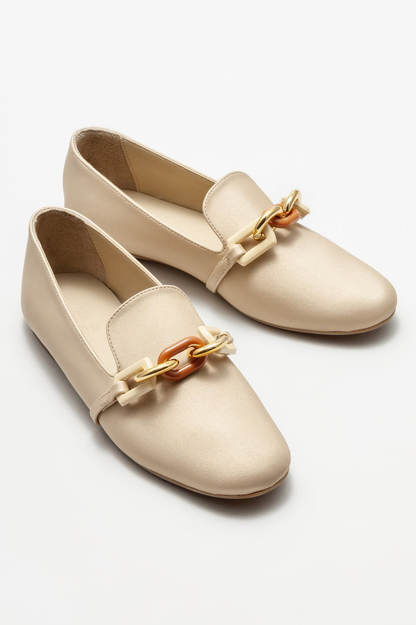 Naturel kadın loafer - Elle Shoes