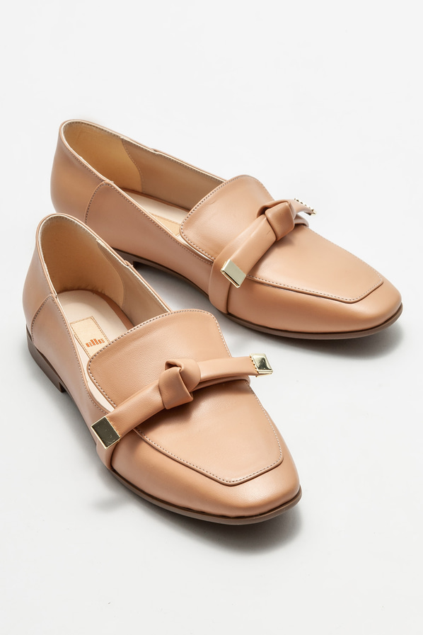 Naturel kadın loafer - Elle Shoes