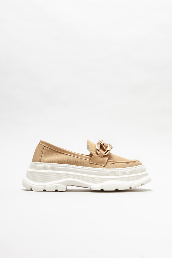 Naturel kadın loafer - Elle Shoes