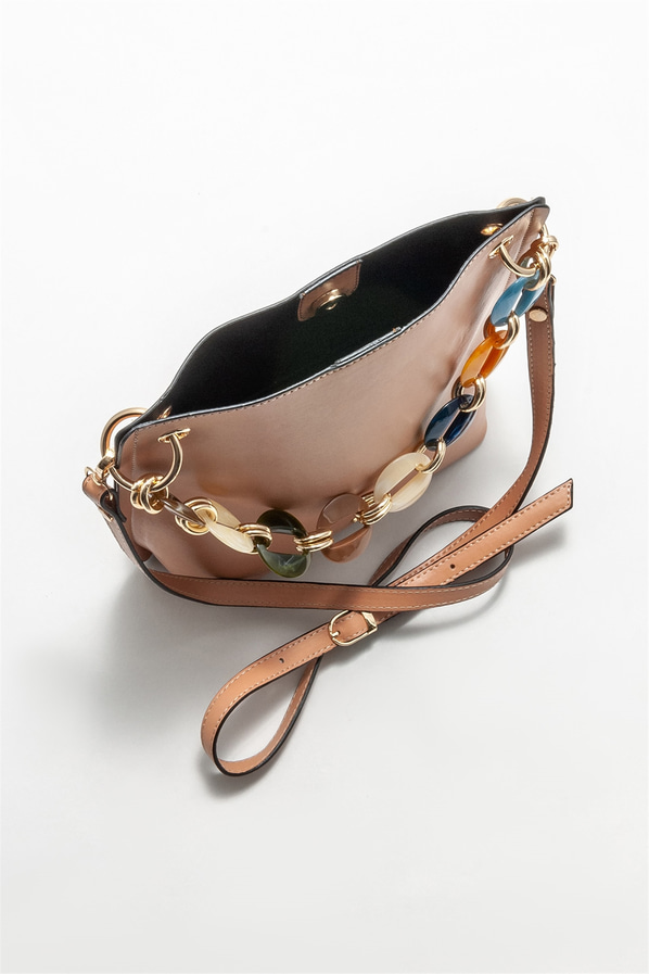 Naturel kadın omuz çantası - Elle Shoes