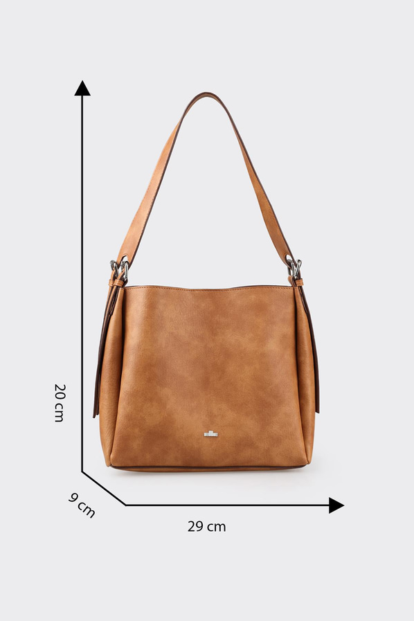 Naturel kadın omuz çantası - Elle Shoes