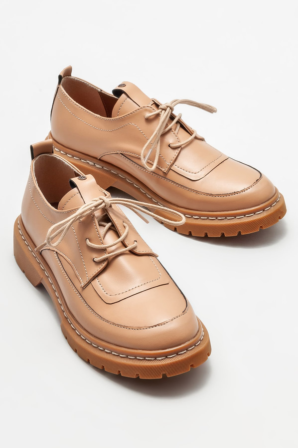 Naturel kadın oxford - Elle Shoes