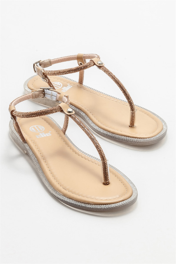 Naturel kadın sandalet - Elle Shoes