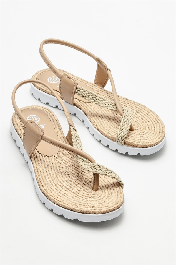 Naturel kadın sandalet - Elle Shoes