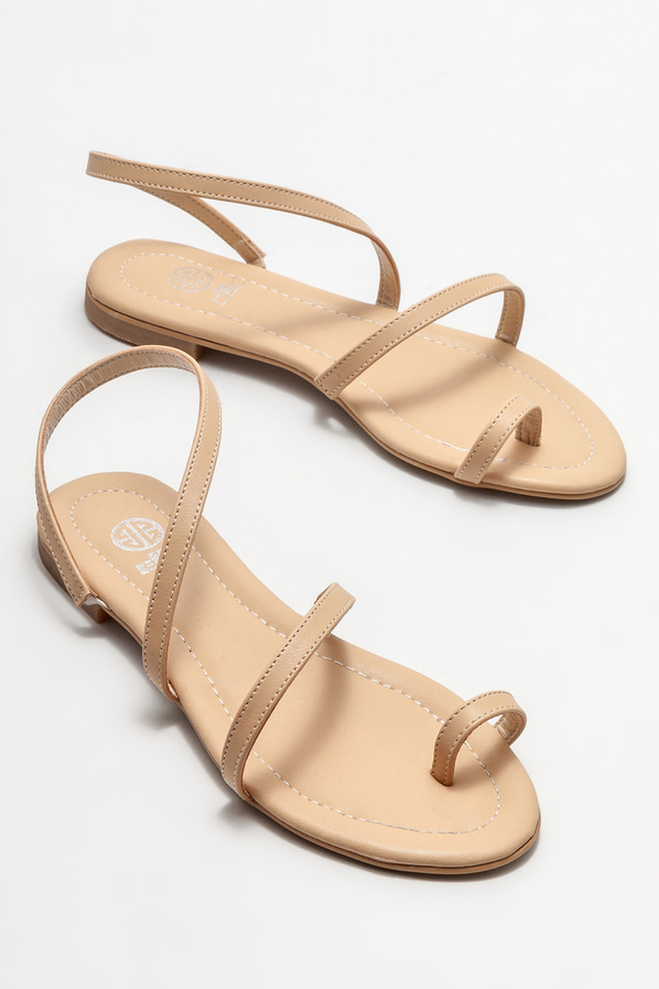 Naturel kadın sandalet - Elle Shoes