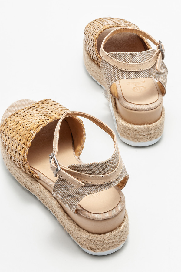 Naturel kadın sandalet - Elle Shoes