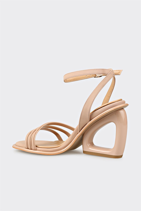 Naturel kadın topuklu sandalet - Elle Shoes