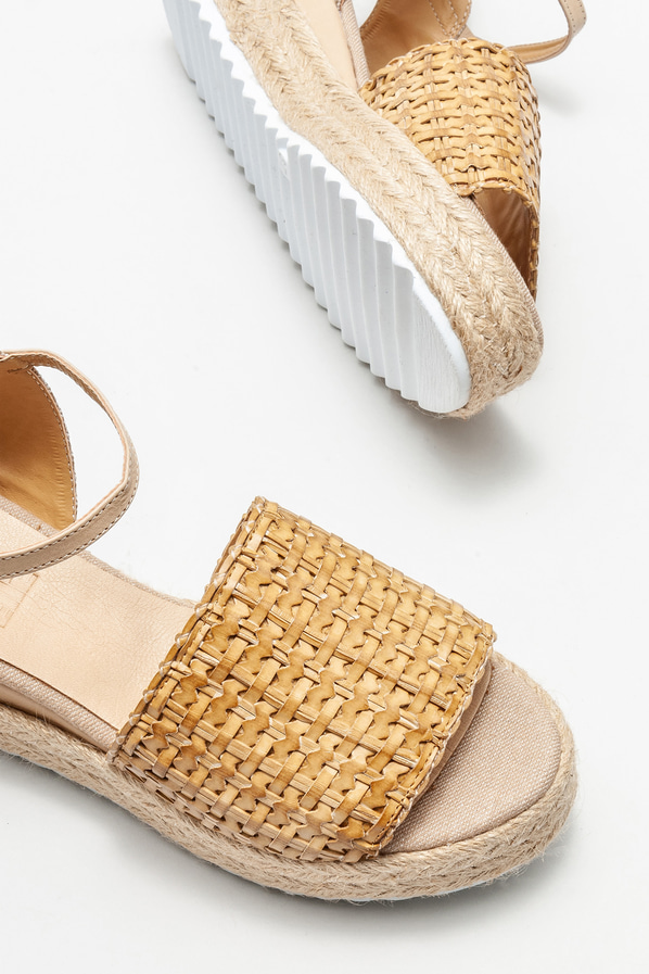 Naturel kadın sandalet - Elle Shoes